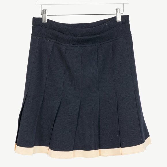 Escada by Margaretha Ley Navy Wool-Knit Piped Sweater & Skirt Set - Picture 4 of 16